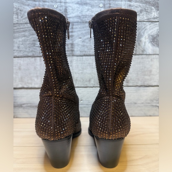 GB NWT Star-Crossed Rhinestone Stretch Western Booties - Picture 6 of 8